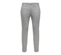 ONLY & SONS Herren Onsmark Slim Tap Ditsy 2912 Pant Noos, Castor Gray, 32W x 30L