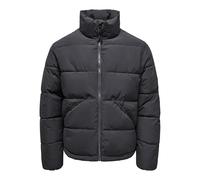 Steppjacke ONLY & SONS "ONSPACK LIFE PUFFER JACKET OTW", Herren, Gr. XL, phantom, Web, Obermaterial: 100% Polyester, unifarben, regular fit normal, hoch geschlossener Ausschnitt, Jacken (19391104-XL)