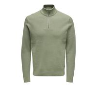 ONLY & SONS Herren Onsphil Reg 12 Struc Half Zip Knit Noos Langarmshirts, Seagrass, M