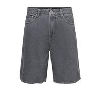 Only & Sons Herren Onsremi Wide Box PIM DNM Shorts, Medium Grey Denim, XL
