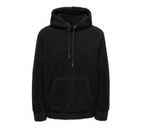 ONLY & SONS Herren Onsremy Reg Teddy Hoodie Sweat Kapuzenpullover, Schwarz, S EU