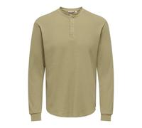 ONLY & SONS Herren Onstobie Reg Ls Henley Tee Noos, Elmwood, XL
