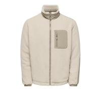 Only & Sons Herren Onstyro Padded Sherpa Jacket Noos, Silver Lining, L EU