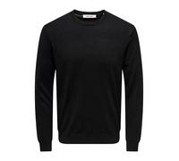 ONLY & SONS Pullover Wyler Life Crew Knit schwarz 78% Viskose 22% Polyester Rundhals Größe XL