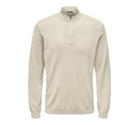 Only & Sons Strickpullover aus Viskose-Mix mit Stehkragen in Offwhite, Größe S