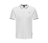 ONLY & SONS Herren Poloshirt ONSFLETCHER - Regular Fit XS S M L XL XXL, Größe:S, Farbe:Bright White Black Contrast Stripe 22024827