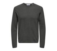 Only & Sons Strickpullover ONSERIC REG 12 CREW KNIT Damen 100% Baumwolle Rundhals Grau XXL