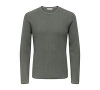 Only & Sons Herren Pullover ONSERIC REG 12 STRUC Crew Knit - Regular Fit S-XXL, Größe:XXL, Farbe:22029952 Castor Gray