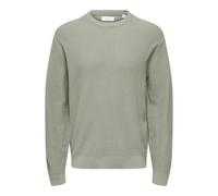 ONLY & SONS Herren ONSTONY DS 12 LS Waffle Crew Knit Strickpullover, Wrought Iron, Medium