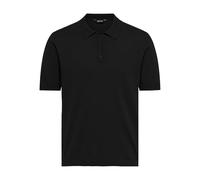 ONLY & SONS Herren Regular Fit Poloshirt Einfarbiges Basic Business Shirt ONSWYLER, Farben:Schwarz, Größe Pullover:XS