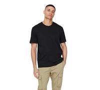 ONLY & SONS Herren Rundhals T-Shirt ONSMAX Life - Regular Fit XS S M L XL XXL, Größe:XXL, Farbe:Black 22025208