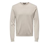 Only & Sons Herren Strickpullover Onswyler Life Reg 14 LS Crew Knit Silver Lining XL