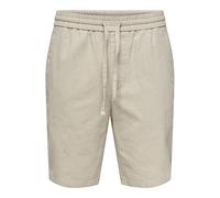 ONLY & SONS Herren Sweat Short ONSLINUS - Regular Fit - Blau Beige Weiss, Größe:L, Farbe:Silver Lining 22024967