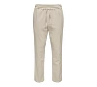 ONLY and SONS ONSLinus Crop 0007 COT LIN PNT Trainingshose beige in XL
