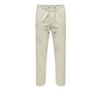 Only & Sons Herren Sweatpant ONSLINUS TAP Corduroy 0185 - Tapered Fit - Größe XL, Silver Lining