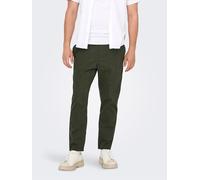 ONLY & SONS Herren ONSLINUS Crop 0007 COT LIN PNT NOOS Stoffhose, Olive Night, S