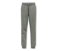 Sweathose ONLY & SONS JUNIOR "OSJCERES SWEAT PANTS SWT NOOS", Mädchen, Gr. 152, N-Gr, grau (castor gray), angeraute Sweatware, Obermaterial: 65% Baumwolle, 35% Polyester, meliert, unifarben, Basic, Ba