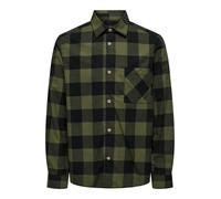 only & sons - Karohemd aus Baumwolle grün - Gr. - S