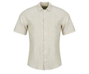 Only & Sons Kurzarm Hemdbluse ONSCAIDEN LIFE SS SOL RES LINEN in Beige EU XS