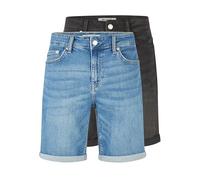 Only & Sons Kurze Jeans Herren ONSPLY 2er Pack Regular Fit Shorts Basic Hose Denim Bermuda Sommerhose Einfarbig, Größe:XXL, Farbe:Medium Blue/Black (22029141)