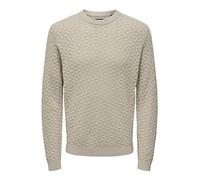 Only & Sons Kalle Crew Neck Sweater Beige XL Mann (Herstellerartikelnummer: 22026559-SilverLining-XL)