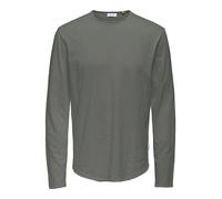 ONLY & SONS Longsleeve "Benne" in Taupe - Größe S | Herrenshirts