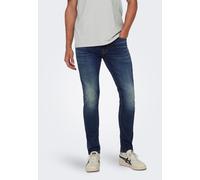 Only & Sons - Loom Slim Medium Blue Denim - Jeans - Blau - W33 / L34 - 99% Baumwolle, 1% Elastan Blau W33 / L34