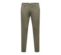 Chinohose ONLY & SONS "ONSMARK SLIM GW 0209 PANT NOOS", Herren, Gr. 38, Länge 32, bungee cord, Web, Obermaterial: 68% Viskose, 29% Polyester, 3% Elasthan, unifarben, slim fit lang, Hosen Chinohose, Vi