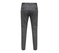 Only & Sons Herren Chinohose ONSMARK Slim Check 9887 – Slim Fit, Stretch – 36W/32L Schwarz