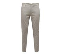 Only & Sons Chinohose ONSMARK SLIM CHECK 020919 PANT NOOS - Herren Slim Fit 32/32, grau (chinchilla)