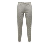 Only & Sons Hose MARK Slim Tapered Stoffhose mit Eingrifftaschen Beige Größe 33/34 Herren