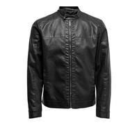 Only & Sons Bikerjacke in Leder-Optik Modell 'Mike' in Schwarz, Größe XXL, Artikelnr. 1217675XXL Schwarz XXL Herren