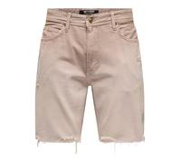 Only & Sons Male Jeans-Shorts ONSEDGE Mittlere Taille Gerade geschnitten Shorts