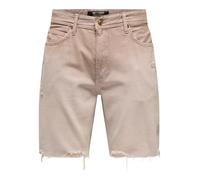 Only & Sons - Edge Light Blue Bleached Denim - Shorts - Beige - L - 100% Baumwolle,Denim Beige L