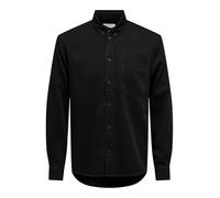 Only & Sons - Orson Black Denim - Hemd - Schwarz - L - 100% Baumwolle Schwarz L