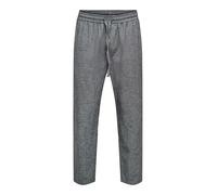 ONLY & SONS Tapered Leinenhose aus Baumwoll-Leinen-Mix Modell 'LINUS' in Dunkelblau Melange, Größe XL