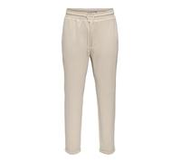 Only & Sons Relaxed Fit Jogpants mit leichtem Strukturmuster Modell 'NEWKODYL' in Beige, Größe M