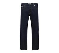 Regular-fit-Jeans ONLY & SONS "ONSEDGE STRAIGHT BROMO 0017 DOT DNM NOOS", Herren, Gr. 34, Länge 32, blau (dunkelblau denim detail:rinse), Denim/Jeans, Obermaterial: 100% Baumwolle, regular fit, Jeans