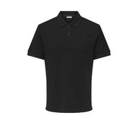 Poloshirt ONLY & SONS "ONSBEN REG SS POLO SHIRT NOOS", Herren, Gr. XL, schwarz, Jersey, Obermaterial: 100% Baumwolle, unifarben, regular fit normal, ohne Ausschnitt, Shirts, Baumwolle, regular fit (98