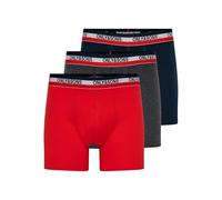 Trunk ONLY & SONS "ONSFITZ SOLID BLACK TRUNK 3PACK NOOS", Herren, Gr. L, 3 Stk., dunkelgrau melange pack:dusty cedar, navy blazer, Jersey, Obermaterial: 95% Baumwolle, 5% Elasthan, meliert, normal, Un