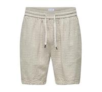ONLY & SONS - ONSTEL LINEN LATHAM 0257 SHORTS NOOS silver lining - Gr. - XL