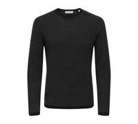Strickpullover ONLY & SONS "ONSERIC REG 12 STRUC CREW KNIT", Herren, Gr. XL, schwarz (schwarz detail:with grau pinstripe), Strick, Obermaterial: 100% Baumwolle, unifarben, regular fit normal, Rundhals