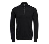 Strickpullover aus Viskose-Mix mit Stehkragen L men Black