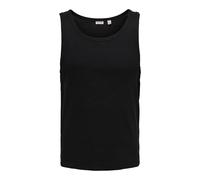 Rundhalsshirt ONLY & SONS "ONSTANNER REG SL TANK TOP NOOS", Damen, Gr. XL, schwarz, Jersey, Obermaterial: 95% Baumwolle, 5% Elasthan, unifarben, regular fit normal, Rundhals, Shirts Rundhalsshirt (173