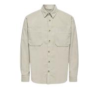 Only & Sons Hemd Onsalp Rlx 2PKT Washd Cord LS Shirt – Regular fit Beige XXL Herren Plussize