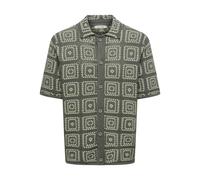 ONLY&SONS - ONSBART RLX 5 SS SHIRT KNIT NOOS Castor Gray - Gr. - L