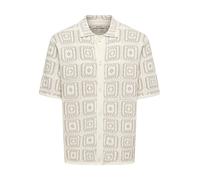ONLY & SONS - ONSBART RLX 5 SS SHIRT KNIT NOOS Egret - Gr. - M