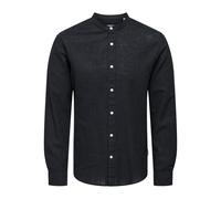 ONLY&SONS - ONSCAIDEN LIFE LS LINEN BLEND MAO NOOS Black - Gr. - M