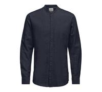ONLY&SONS - ONSCAIDEN LIFE LS LINEN BLEND MAO NOOS night sky - Gr. - XL