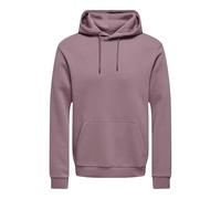 Kapuzensweatshirt ONLY & SONS "ONSCERES HOODIE SWEAT NOOS", Damen, Gr. XXL, twilight mauve, angeraute Sweatware, Obermaterial: 57% Baumwolle, 43% Polyester, unifarben, regular fit normal, Rundhals, Ri